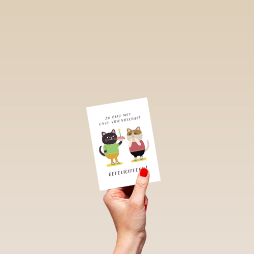 verjaardagskaart met sushi voor een kat