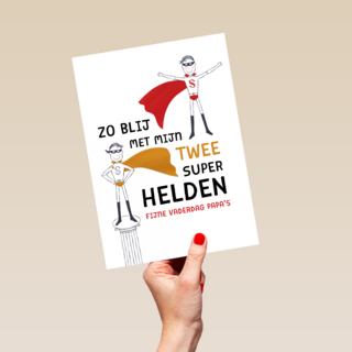 vaderdag kaart hip 2 superhelden