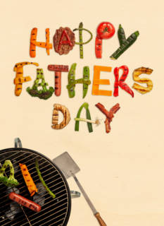 vaderdag kaart barbecue