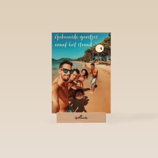 gebronsde groetjes vanaf het strand