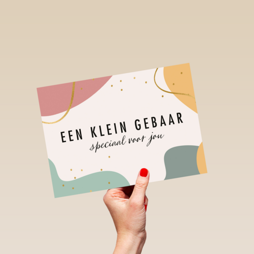 eenkleingebaar kaart een klein gebaar speciaal voor jou