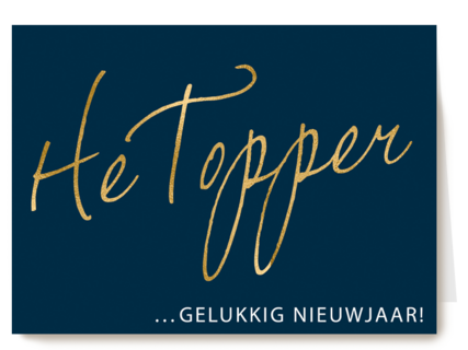 nieuwjaarskaart zakelijk he topper