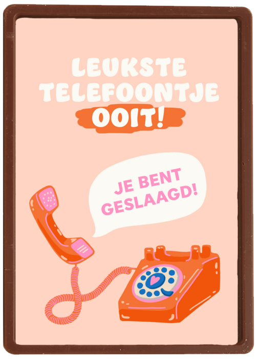 Chocolade Kaart Diploma | Hallmark | Chocolade Kaart Hallmark | Diploma | Leukste Telefoontje Ooit Je Bent Geslaagd