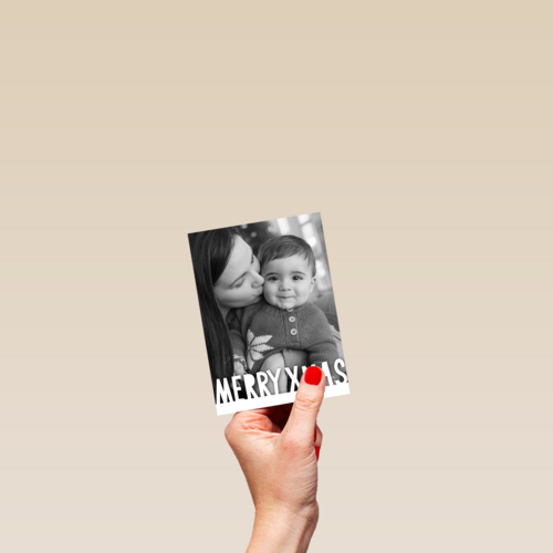fotokaart met merry xmas als tekst