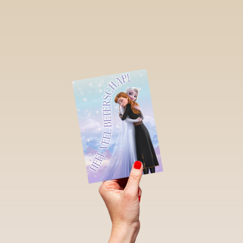 beterschap kaart frozen elsa anna heel veel beterschap