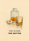 verjaardgskaart met whiskey the older the better