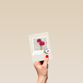 polaroid met roos