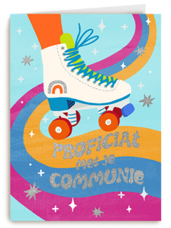 Communie proficiat rolschaats