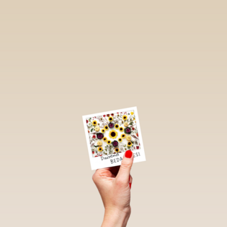 polaroid kaart duizend bedankjes