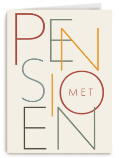 Pensioen kaart met pensioen