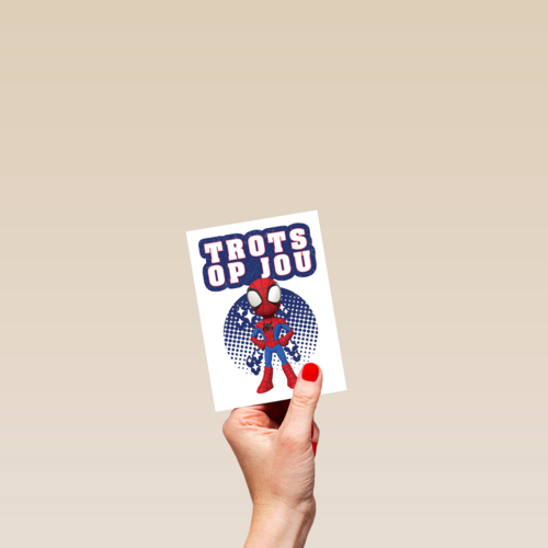 Complimentkaart Spiderman trots op jou
