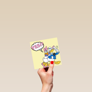 Felicitatiekaart Donald en Katrien Duck