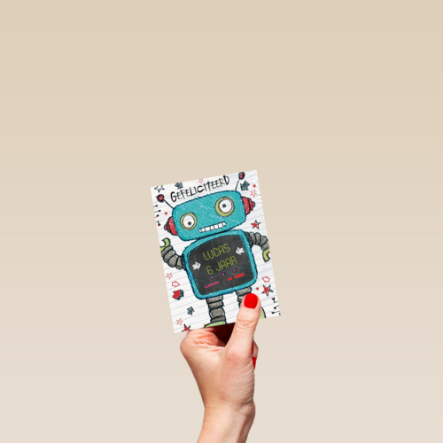 hoera gefeliciteerd robot