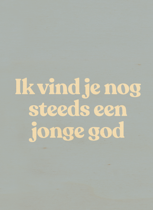 verjaardag kaart man nog steeds jonge god
