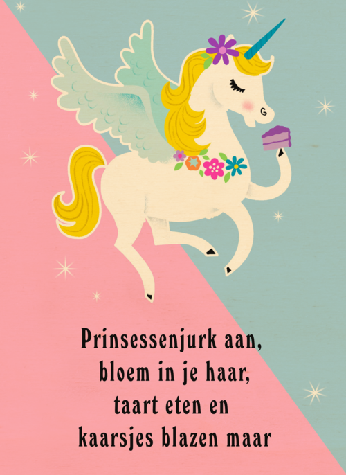 unicorn prinsessenjurk aan