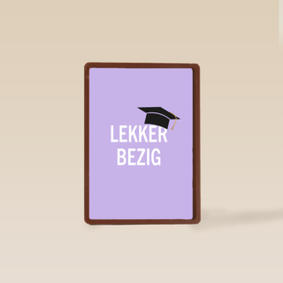 Geslaagd lekker bezig paars
