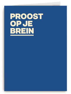 Geslaagd kaart Proost op je brein