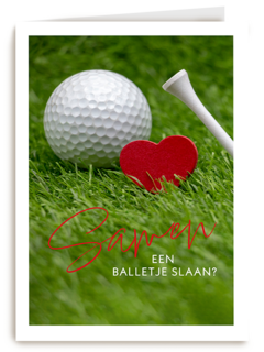 Valentijn balletje slaan golf