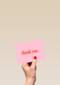 bedanktkaart thank you roze
