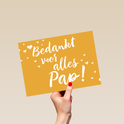 Vaderdag kaart bedankt voor alles pap