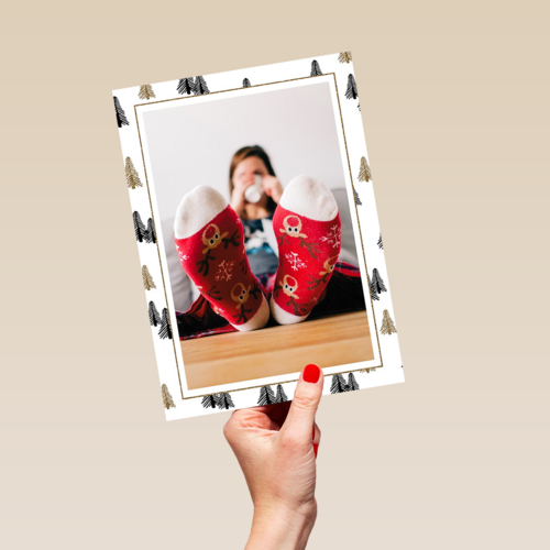 fotokaart met kerstsokken