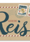 restyle reizen kaart met de tekst goede reis