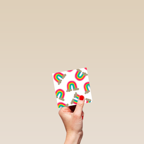 Blanco kaart regenboogjes
