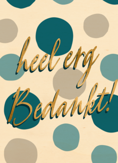 bedankt kaart zakelijk heel erg bedankt stippen