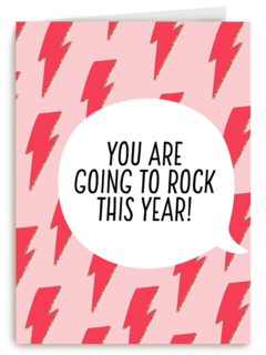 nieuwjaarskaart goede voornemens you are going to rock this year