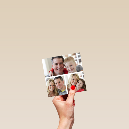 fotokaart drie keer witte rand