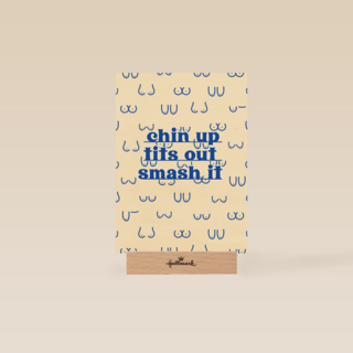 Motivatie kaart chin up tits out smash it