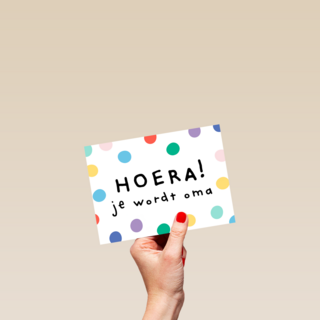 zwanger kleinkind confetti hoera je wordt oma