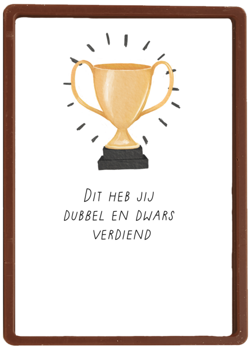 Chocolade Kaart Felicitatie Diploma | Hallmark | Chocolade Kaart Hallmark | Felicitatie Diploma | Complimentkaart Dubbel En Dwars Verdiend