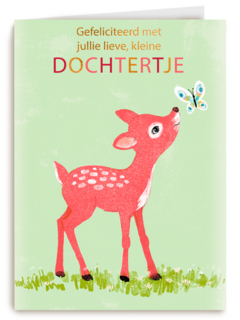 geboorte dochter hertje vlinder gefeliciteerd