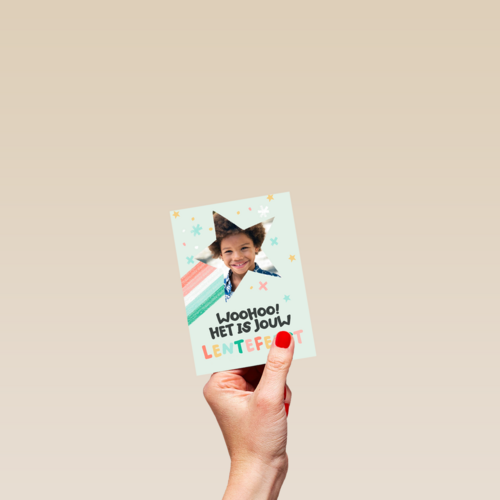 Woohoo het is jouw lentefeest fotokaart