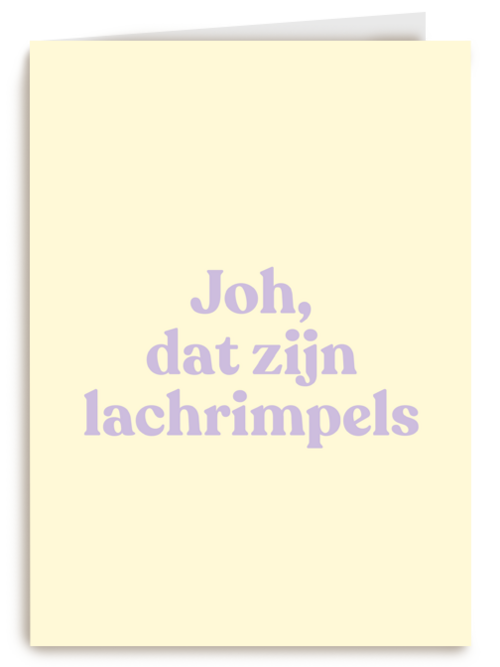 verjaardag kaart lachrimpels