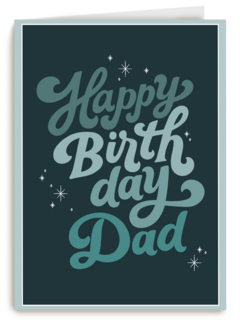 Stijlvolle verjaardagskaart met Happy birthday dad