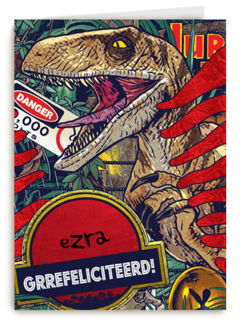 grrefeliciteerd van een velociraptor