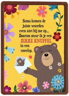 Sterkte kaart dikke knuffel in envelop