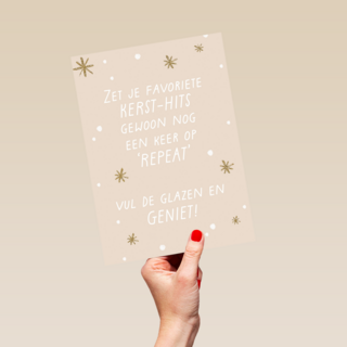 Kerstkaart Speciale momenten Zet je favoriete kersthits op repeat