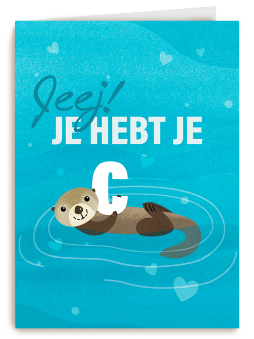 zwemdiploma kaart jeej je hebt je c
