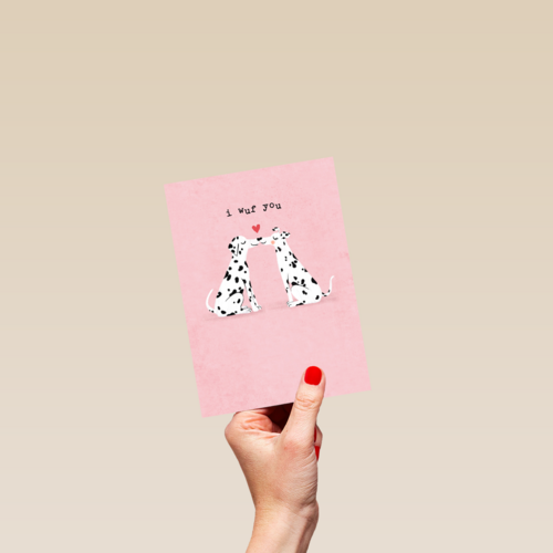 Valentijnskaart Grappig I wuf you