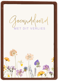 Veldbloemen condoleancekaart