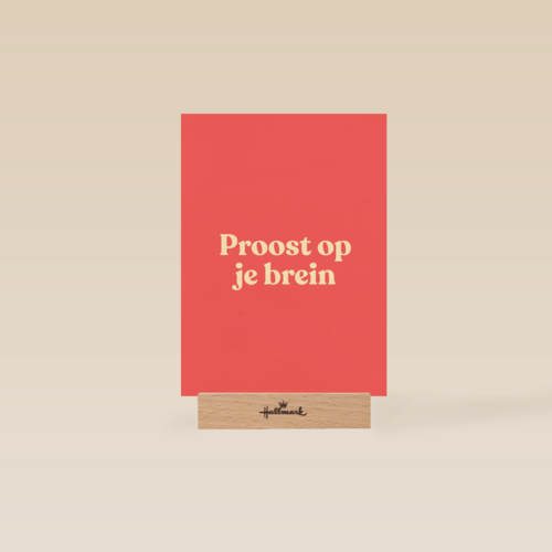 Geslaagd kaart Proost op je brein