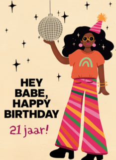 Verjaardagskaart discobol