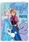 Frozen verjaardagskaart 2 jaar Elsa Anna