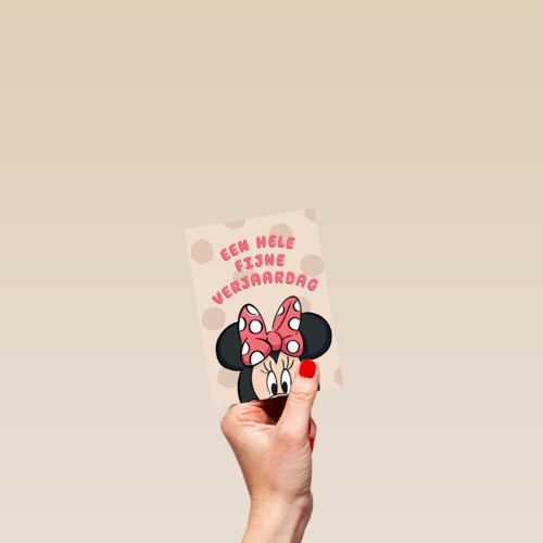 verjaardag kaart minnie mouse een hele fijne verjaardag