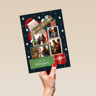 Kerstmis Fotokaart Kerstman