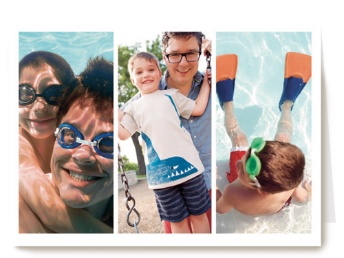 dubbele fotokaart liggend drie staande foto