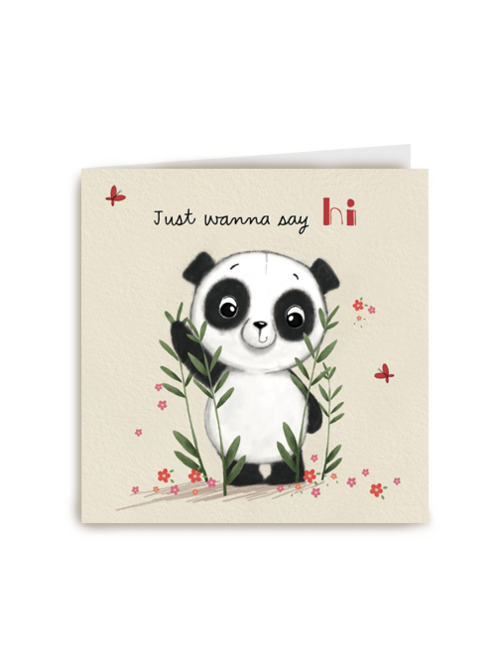 panda kaart just wanna say hi